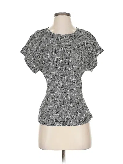 Pre-owned Tommy Bahama Short Sleeve Top Gray Keyhole Neckline Tops