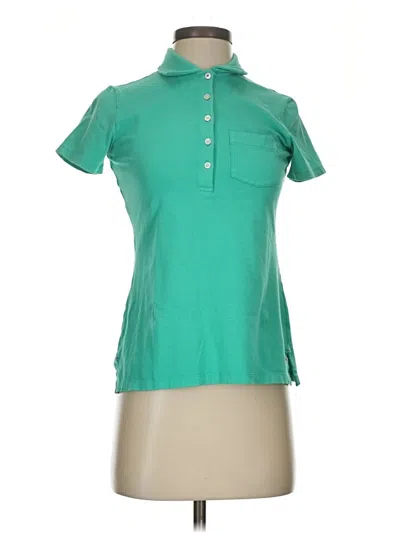 Pre-owned Tommy Bahama Short Sleeve Top Green Mock Neckline Tops