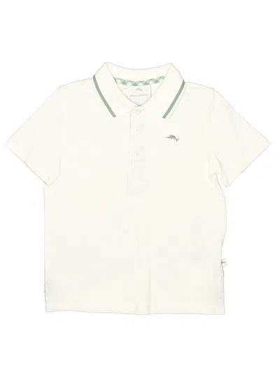 Pre-owned Tommy Bahama Kids' Short Sleeve Top Ivory Tops In White