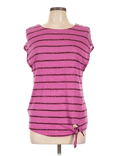 Pre-owned Tommy Bahama Short Sleeve Top Pink Boatneck Tops