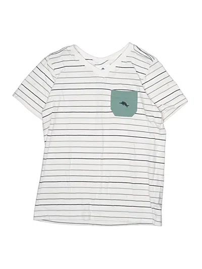 Pre-owned Tommy Bahama Kids' Short Sleeve Top White Tops