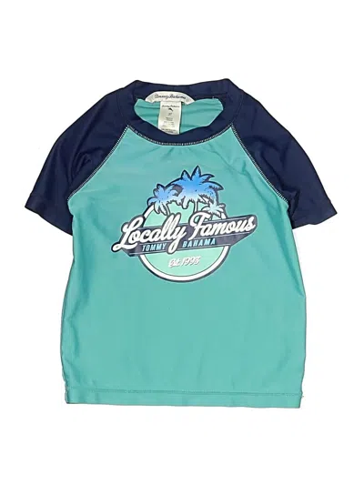 Pre-owned Tommy Bahama Kids' Short Sleeve T-shirt In Teal