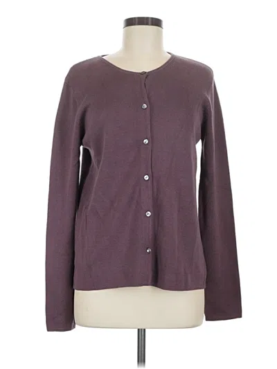 Pre-owned Tommy Bahama Silk Cardigan Sweater In Purple