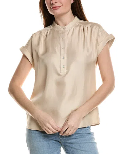Tommy Bahama Silk Popover Top In Neutral