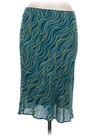 Pre-owned Tommy Bahama Silk Skirt In Blue