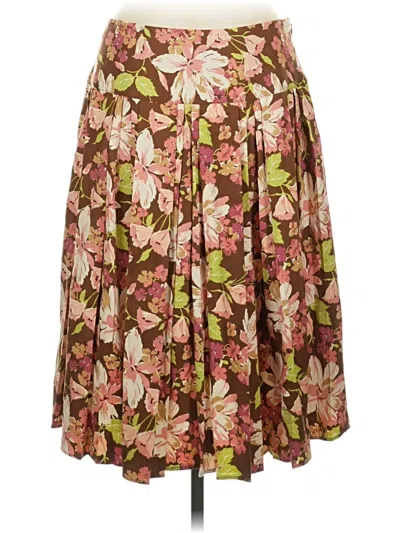 Pre-owned Tommy Bahama Silk Skirt In Brown