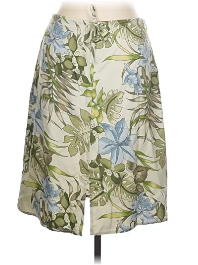 Pre-owned Tommy Bahama Silk Skirt In White