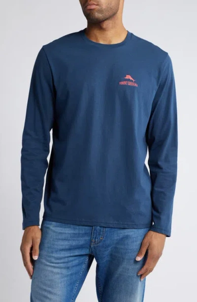 Tommy Bahama Six Pack Labs Long Sleeve Graphic T-shirt In Navy