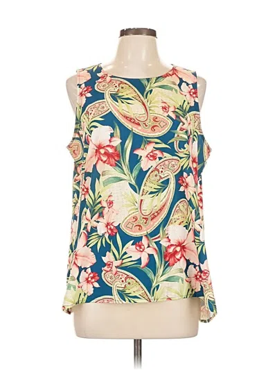 Pre-owned Tommy Bahama Sleeveless Blouse In Blue