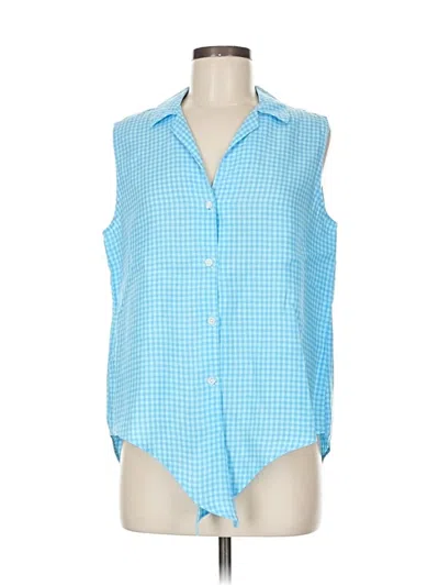 Pre-owned Tommy Bahama Sleeveless Button Down Shirt In Blue