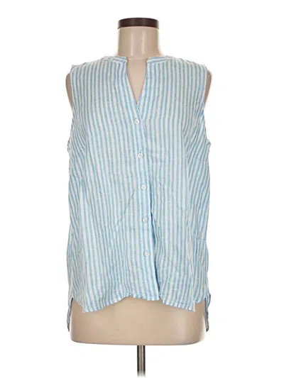 Pre-owned Tommy Bahama Sleeveless Button Down Shirt In Blue