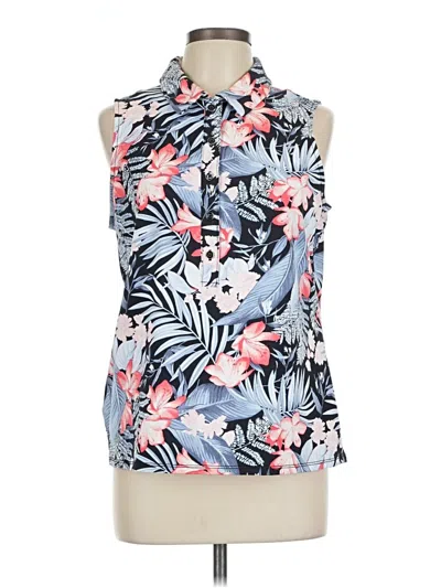 Pre-owned Tommy Bahama Sleeveless Button Down Shirt In Blue