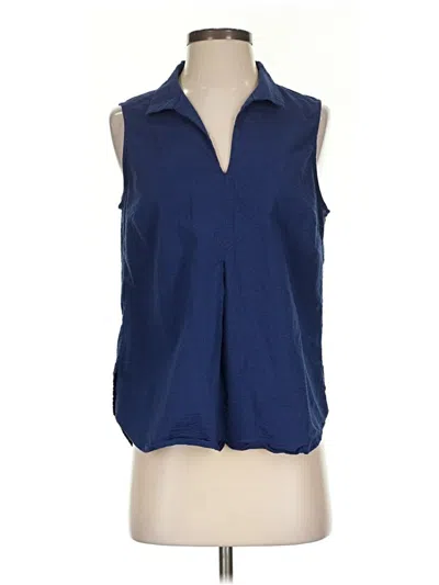 Pre-owned Tommy Bahama Sleeveless Button Down Shirt In Blue