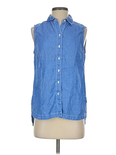 Pre-owned Tommy Bahama Sleeveless Button Down Shirt In Blue