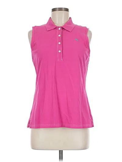 Pre-owned Tommy Bahama Sleeveless Button Down Shirt In Pink