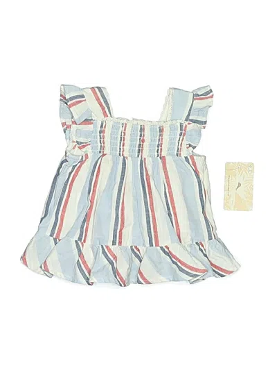 Pre-owned Tommy Bahama Babies' Sleeveless Top Blue Ruffles Neckline Tops