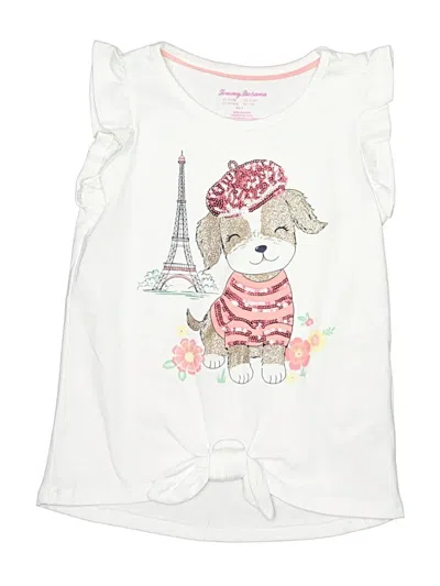 Pre-owned Tommy Bahama Kids' Sleeveless Top Ivory Keyhole Neckline Tops