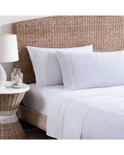 Tommy Bahama Solid 100% Cotton Percale Sheet Set In White