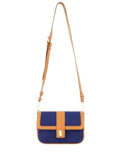 Tommy Bahama Solid Canvas Crossbody In Blue