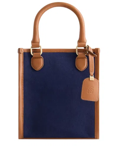 Tommy Bahama Solid North/south Canvas Tote In Blue