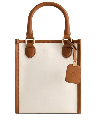 Tommy Bahama Solid North/south Canvas Tote In Brown