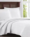 Tommy Bahama Solid Quilt Set In White