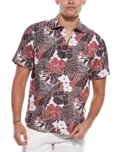 Tommy Bahama Sport Coconut Point Playa Flor Camp Shirt In Brown