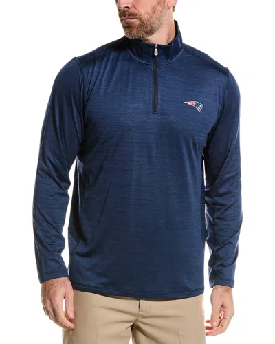 Tommy Bahama Sport Delray 1/2-zip Nfl Patriots Pullover In Blue