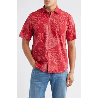 Tommy Bahama Sport Vine Line Short Sleeve Button-up Shirt In Red