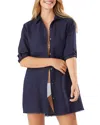 Tommy Bahama St. Lucia Boyfriend Coverup Shirt In Mare Navy