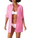 Tommy Bahama St. Lucia Cover-up Tunic Shirt In Preppy Pink