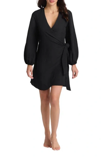 Tommy Bahama St. Lucia Cover-up Wrap Dress In Black
