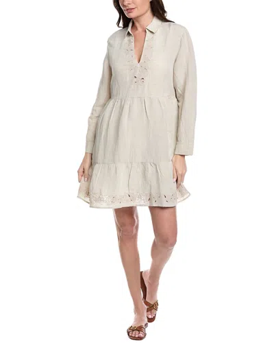 Tommy Bahama St. Lucia Linen-blend Mini Dress In Gray