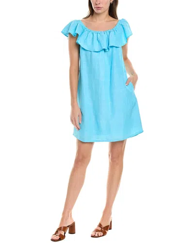 TOMMY BAHAMA TOMMY BAHAMA ST. LUCIA RUFFLE LINEN-BLEND COVER-UP DRESS