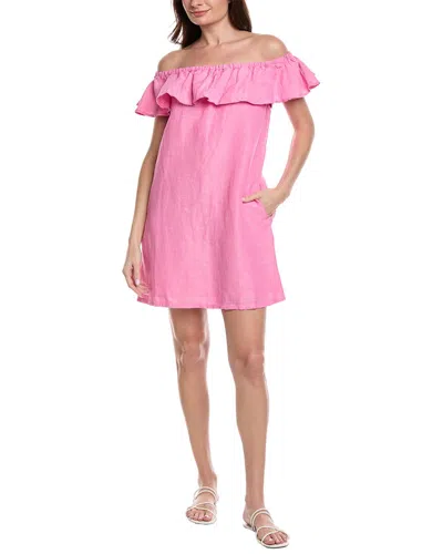 Tommy Bahama St. Lucia Ruffle Linen-blend Cover-up Dress In Pink