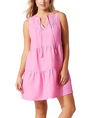 Tommy Bahama St. Lucia Sleeveless Tiered Dress Swim Cover-up In Preppy Pink
