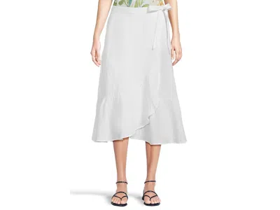 Tommy Bahama St. Lucia Wrap Pull On Skirt In White