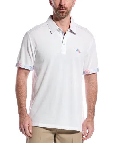 Tommy Bahama Summerlake Check Five O' Clock Polo Shirt In White