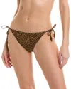 Tommy Bahama Sun Cat Reversible String Bikini Bottom In Black