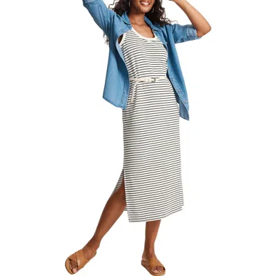 Tommy Bahama Suncoast Stripe Sleeveless Terry Midi Dress In White