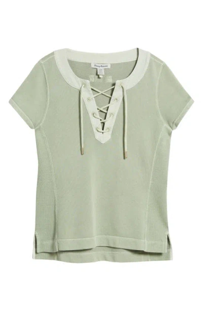 Tommy Bahama Sunray Cotton Lace-up Top In Margarita