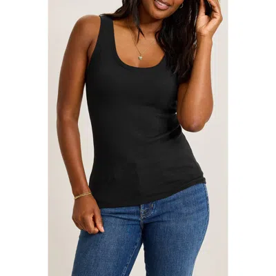 Tommy Bahama Sunset Bay Rib Tank Top In Black