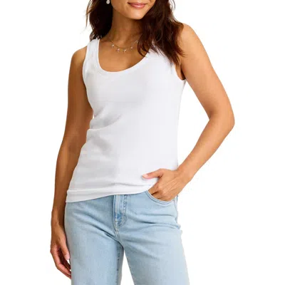 Tommy Bahama Sunset Bay Rib Tank Top In White