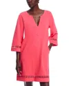 Tommy Bahama Sunset Harbor Long Sleeve Shift Dress In Melon Berry