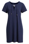 Tommy Bahama Sunset Harbor Short Sleeve Sundress In Blue
