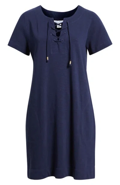 Tommy Bahama Sunset Harbor Short Sleeve Sundress In Blue