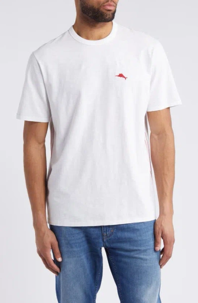 Tommy Bahama Surf Lux Contrast Stitch Cotton T-shirt In White