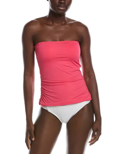 Tommy Bahama Swim Pearl Long Shirred Bandini In Pink