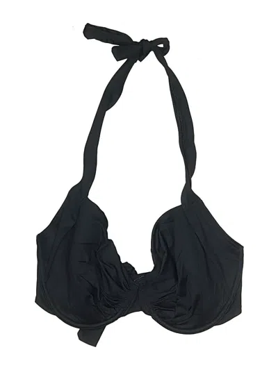 Pre-owned Tommy Bahama Swimsuit Top Black Solid Pattern Swimwear