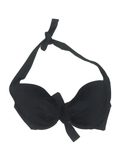 Pre-owned Tommy Bahama Swimsuit Top Black Solid Pattern Swimwear